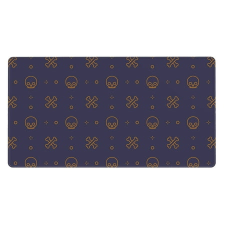 ZICANCN Gaming Mouse Pad, Dark Skulls Blue Bones Large Mouse Mat Desk Pad, Keyboard Mouse Mat, 15.8x29.5 inch