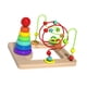 thumbnail image 4 of Anillos de apilamiento de arco iris de Maze de cuentas de madera, montaña rusa colorida educativa de aprendizaje temprano 2 en 1 para un regalo de, 4 of 9