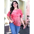 thumbnail image 4 of Sewify Women's Plus Size Tops Summer Short Sleeve Fashion Tie Dye T-Shirts Loose Fit Crew Neck Blouses, 3X, 4 of 7
