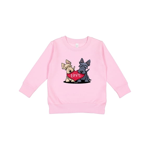 Inktastic Heartfelt Scottie Duo Toddler Sweatshirt