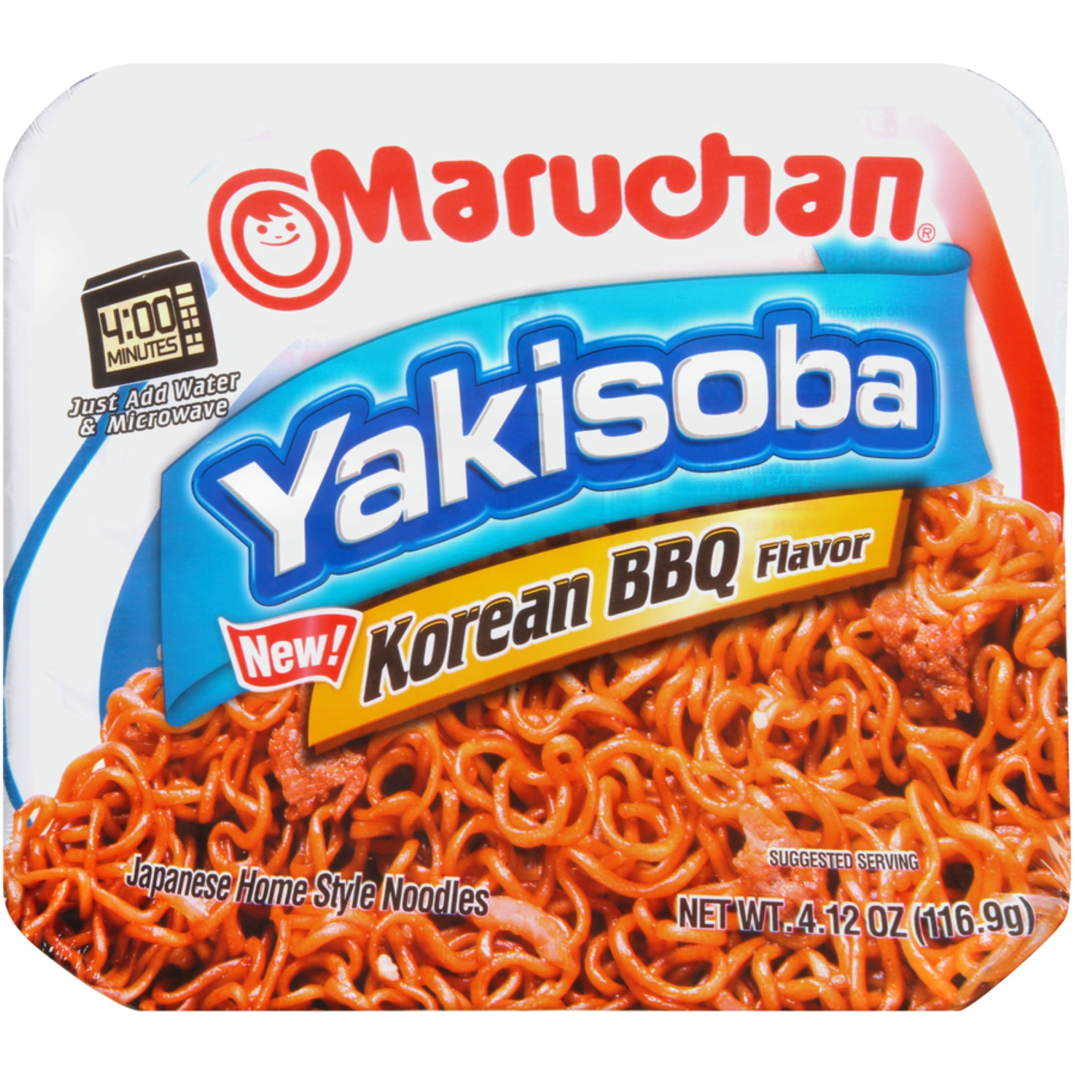 (8 pack) Maruchan Yakisoba Korean BBQ Flavor Noodles, 4.12 oz Shelf Stable Package