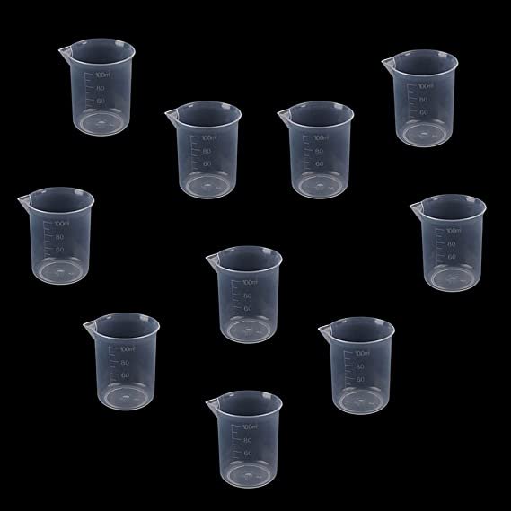 Nvzi 10 PCS 100ml Resin Mixing Cups, Liquid Measuring Cups, Plastic