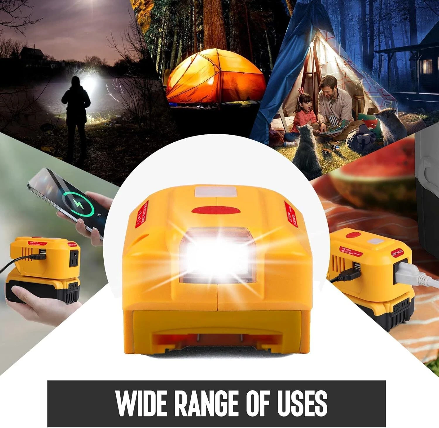 Power Inverter Generator for Dewalt Battery DC 20V to AC 110V 220V Power Station