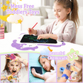 thumbnail image 2 of KiddiTouch LCD Writting Tablet for Kids 10 Inch Erasable Doodle Board Mess Free Drawing Pad for Girls Educational Toys 3-8 Years Old Girls Birthday Gift (Purple), 2 of 7
