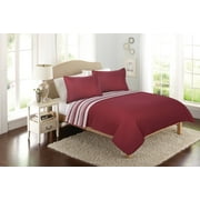 Better Homes & Gardens Solid Front Reverse Stripe Quilt, Red, King Sham