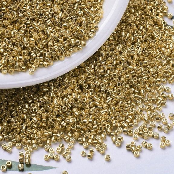 MIYUKI Delica Beads Cylinder Japanese Seed Beads 11/0 (DB0410) Galvanized Yellow golden 1.3x1.6mm Hole: 0.8mm about 2000pcs/10g