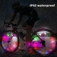 thumbnail image 4 of Luces de rueda de bicicleta LED Luces de radios de bicicleta impermeables ultrabrillantes Decoración de ciclismo Advertencia de seguridad Luz de tira de llanta para niños Adultos Montar de noche Modelos de batería coloridos BANYUO  Electrónica, 4 of 6