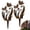 2 Pcs, variant on Bird & Wildflower Metal Garden Stake, Decorative Outdoor Plant Stake with Bird and Floral Design for Yard Lawn, Rustic Garden Art Ornament, Metal Decor for Planters Gift