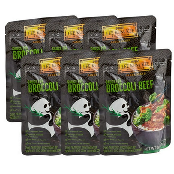 Lee Kum Kee Panda Brand Broccoli Beef Sauce 8 oz. - 6/Case - Savory Fusion for Delicious Dishes