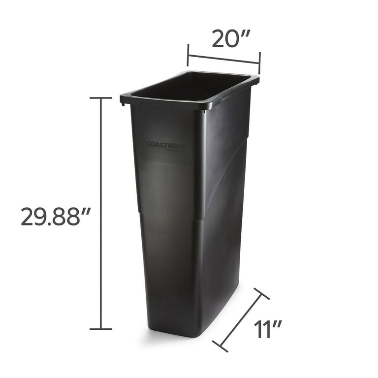 Staples Coastwide Professional Slim Plastic Trash Can with no Lid