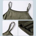thumbnail image 6 of FRSASU Plus size clearance Pajamas Women's Satins Silk Nightwear Tank Tops Shorts Blouse Trousers Four-Piece Pajamas Sets Army Green 12(XXL), 6 of 7