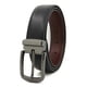 thumbnail image 1 of Reversible belt for men, 1 3/8" black and brown leather denim belt, adjustable trim to fit, 1 of 2