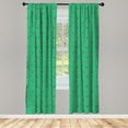 thumbnail image 3 of Ambesonne Lighthouse Curtains, Abstract Wavy Stripe, Pair of 28"x63", Green Black White, 3 of 5