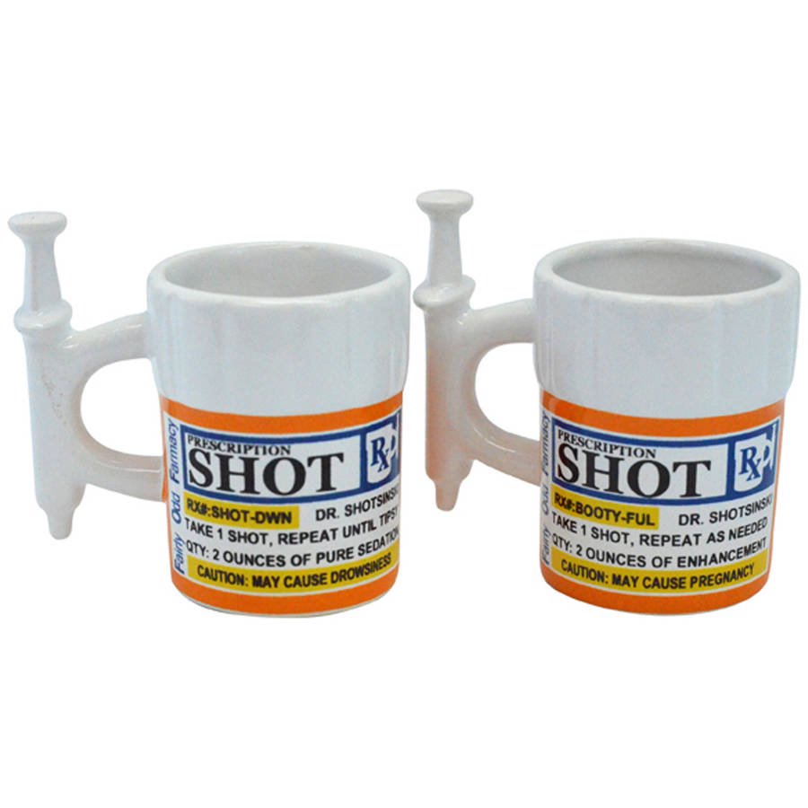 Fairly Odd Novelties Syringe Prescription Novelty Shot Glasses, 2 Pack