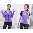 thumbnail image 3 of Conjuntos de chándal para mujer, conjunto deportivo suave y cómodo de secado rápido para correr, trotar, gimnasio, entrenamiento, conjunto de 5 piezas: sujetador deportivo, camiseta, abrigo y 2 p, 3 of 5