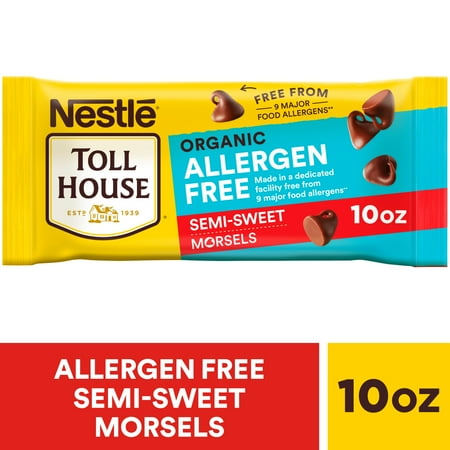Nestle Toll House Organic Allergen Free Semi-Sweet Regular Chocolate Chips, 10 oz Bag