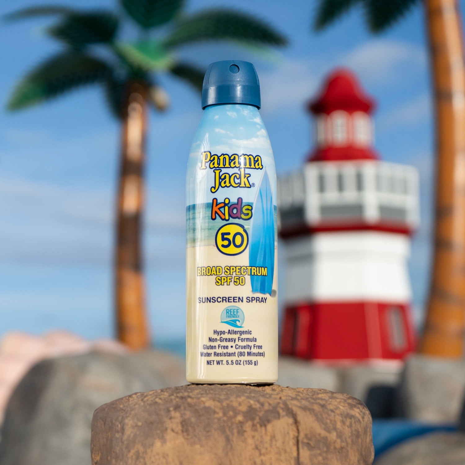 Panama Jack Kids Spray Sunscreen - SPF 50, Broad Spectrum UVA/UVB Protection, PABA, Paraben, Gluten & Cruelty Free, Water Resistant (80 Minutes), 5.5 OZ (Pack of 2)
