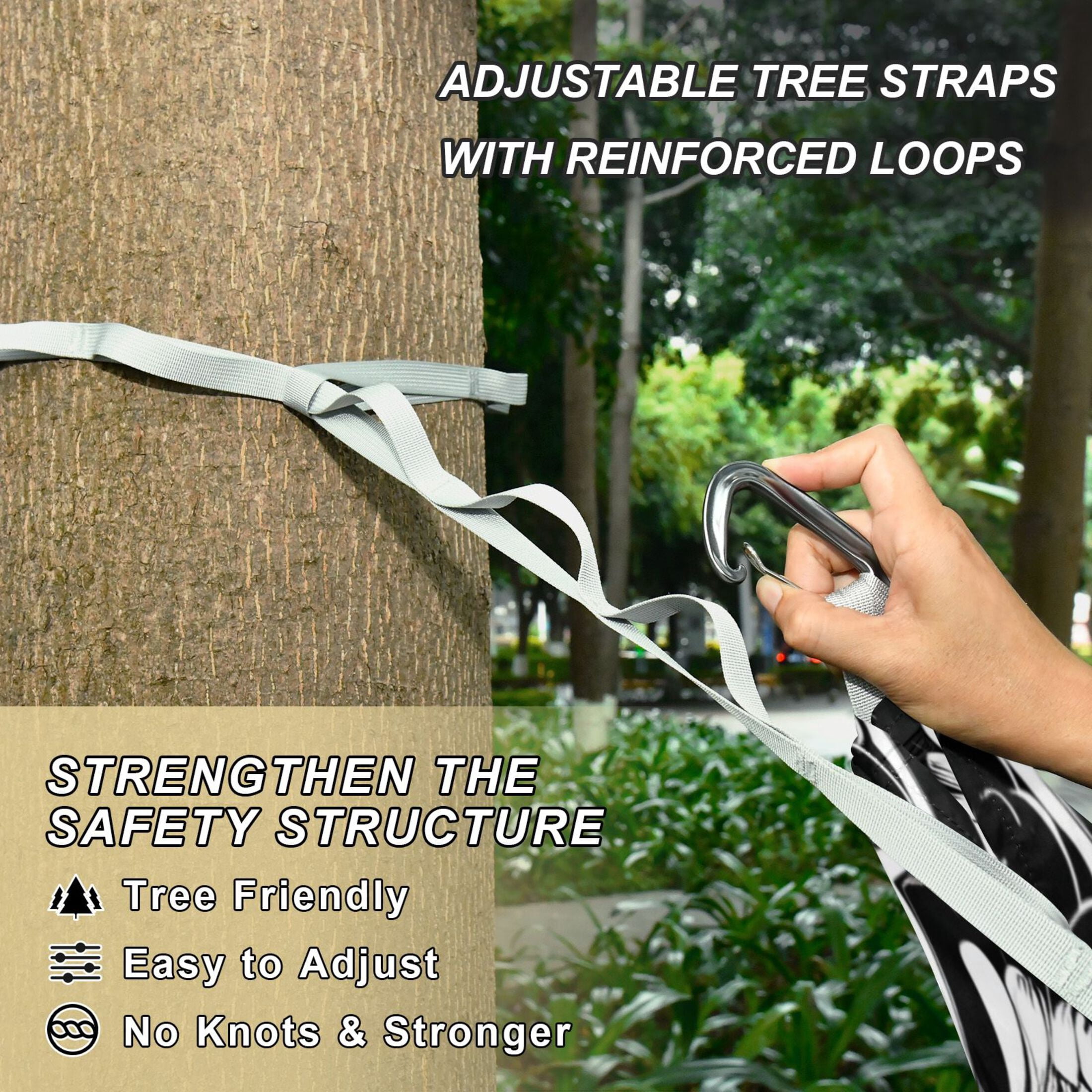 Hanging Hammock Portable Travel Camping For Outdooor Beach Camping Hiking Symmetrical Structures