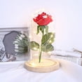 thumbnail image 3 of Artificial Rose Flowers Eternal Rose with LED Light Realistic Looking Battery Powered Simulation Rose Flower Holiday Gifts, 3 of 8