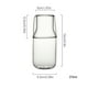 thumbnail image 4 of Injueey Taza de agua de vidrio elegante transparente 370 ml resistente al calor lavable hogar Oficina bebida botella taza de té con tapa Teteras, 4 of 6