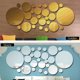 thumbnail image 3 of 26 unids/set pegatinas de espejo de pared de lunares acrílicos habitación dormitorio cocina yeacher  pegatinas de pared de espejo, 3 of 3
