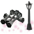 thumbnail image 4 of 5pcs Mini Street Light Model Lamp Post Lights Outdoor Pathway Lantern Post Christmas Doll, 4 of 4
