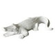 thumbnail image 1 of Figura de cocodrilo de resina, adorno coleccionable, escultura de caimán, estatua de jardín blanco, 1 of 9