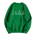 thumbnail image 5 of Fiaer Ladies Sweatshirts Christmas Tree Crew Neck Pullover Long Sleeve Baggy Plus Size Fashion Xmas Tops Green S, 5 of 6