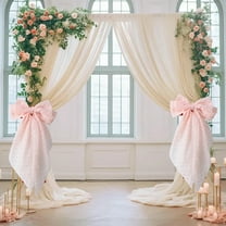 Wooowa Bow Ribbon Curtain Clips & Tiebacks - Decorative Window Accessories, Versatile Holders for Curtains & Drapes