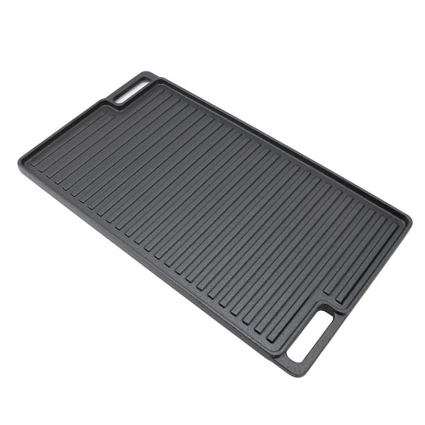 Plancha De Parrilla Reversible, Resistente, Apta Para Horno, Resistente Al Calor, Plancha Rectangular De Hierro Fundido, Multiusos Para Interiores