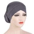 thumbnail image 4 of EnJoCho Womens Casual Solid Head Hat Cap Hair Cover Wrap Headwear Turban Cap Yoga Hair Accessories for Female, 4 of 5