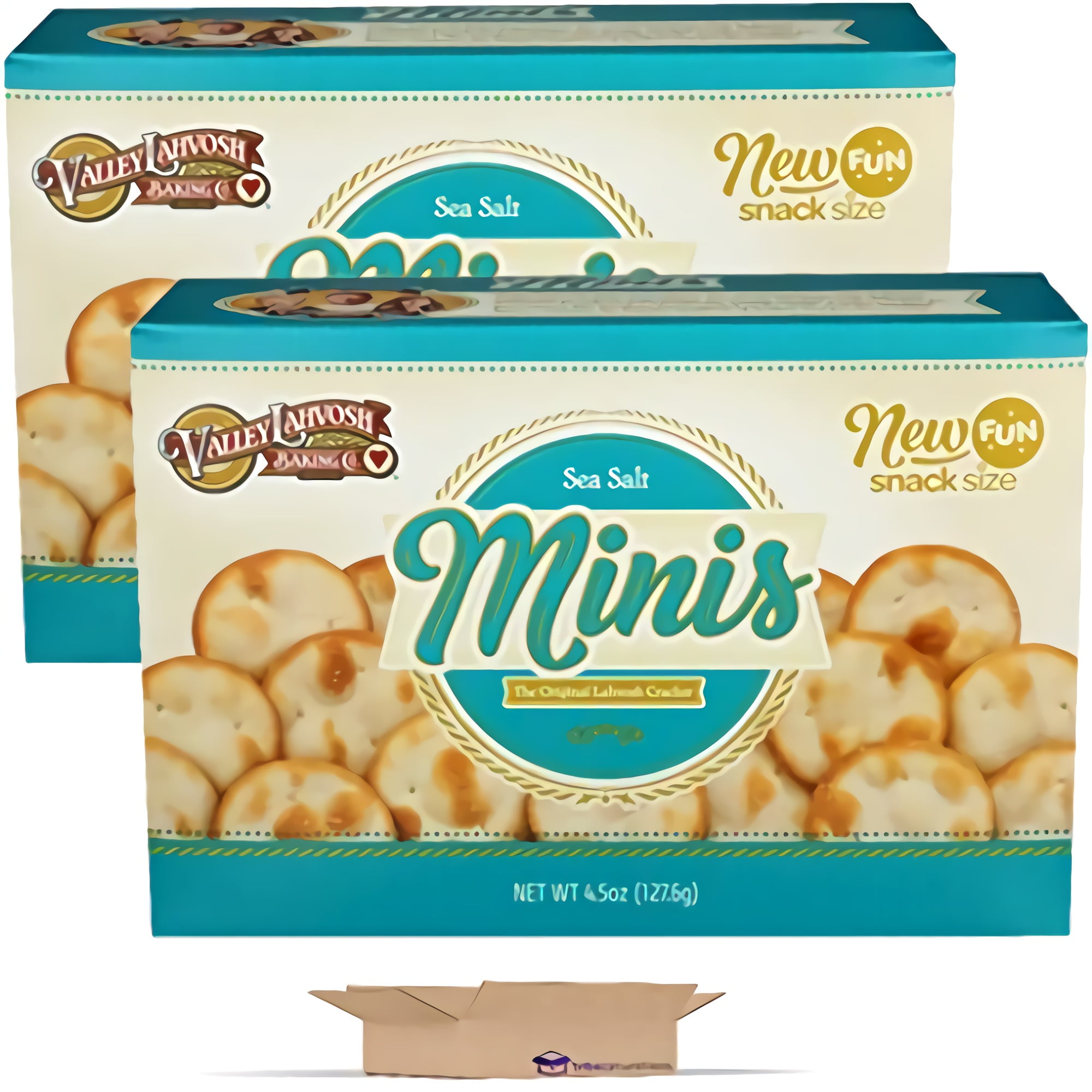 Sea Salt Minis Crackers by Valley Lahvosh | 4.5 oz | Pack of 2