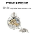 thumbnail image 7 of Walbest Pocket Watch Vintage Steam Train Pattern Locomotive Pendant Alloy Quartz Movement Chain Necklace Watch, 7 of 7