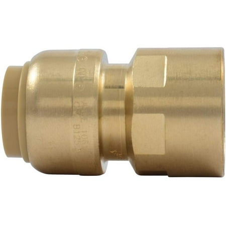 SharkBite U072LFA Straight Connector Plumbing Fitting, Female Adapter, 1/2 Inch by 1/2...
