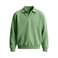 thumbnail image 6 of Men Fashion Long Sleeve Polo Shirts Solid Plain Collared Loose Casual Daily Outdoor Wear M, 6 of 7