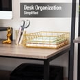 thumbnail image 2 of Mind Reader Document Organizer, Desktop Organizer, File Storage, Modern, Office, Metal, Gold, 2 of 7
