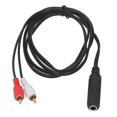 thumbnail image 1 of 6.35mm female to dual RCA cable, 4.9 feet., 1 of 5