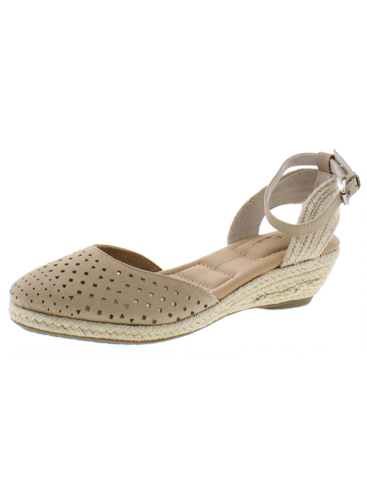 Me Too - Me Too Womens Norina 8 Leather Ankle Strap Wedge Sandals - Walmart.com - Walmart.com