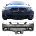 thumbnail image 2 of Ikon Motorsports Compatible with 09-11 E90 3-Series 4Dr M3 Style PP Front Bumper Cover + Foglight Fog Lamp, 2 of 7