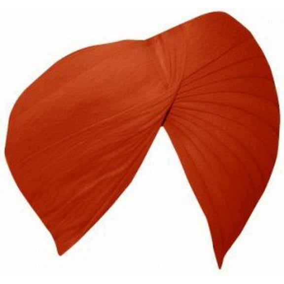 Sikh Cotton Turban For Men | Creamsicle Orange Color | 6 Mts Punjabi Pagri (Stitched Full voile) By Indian Collectible