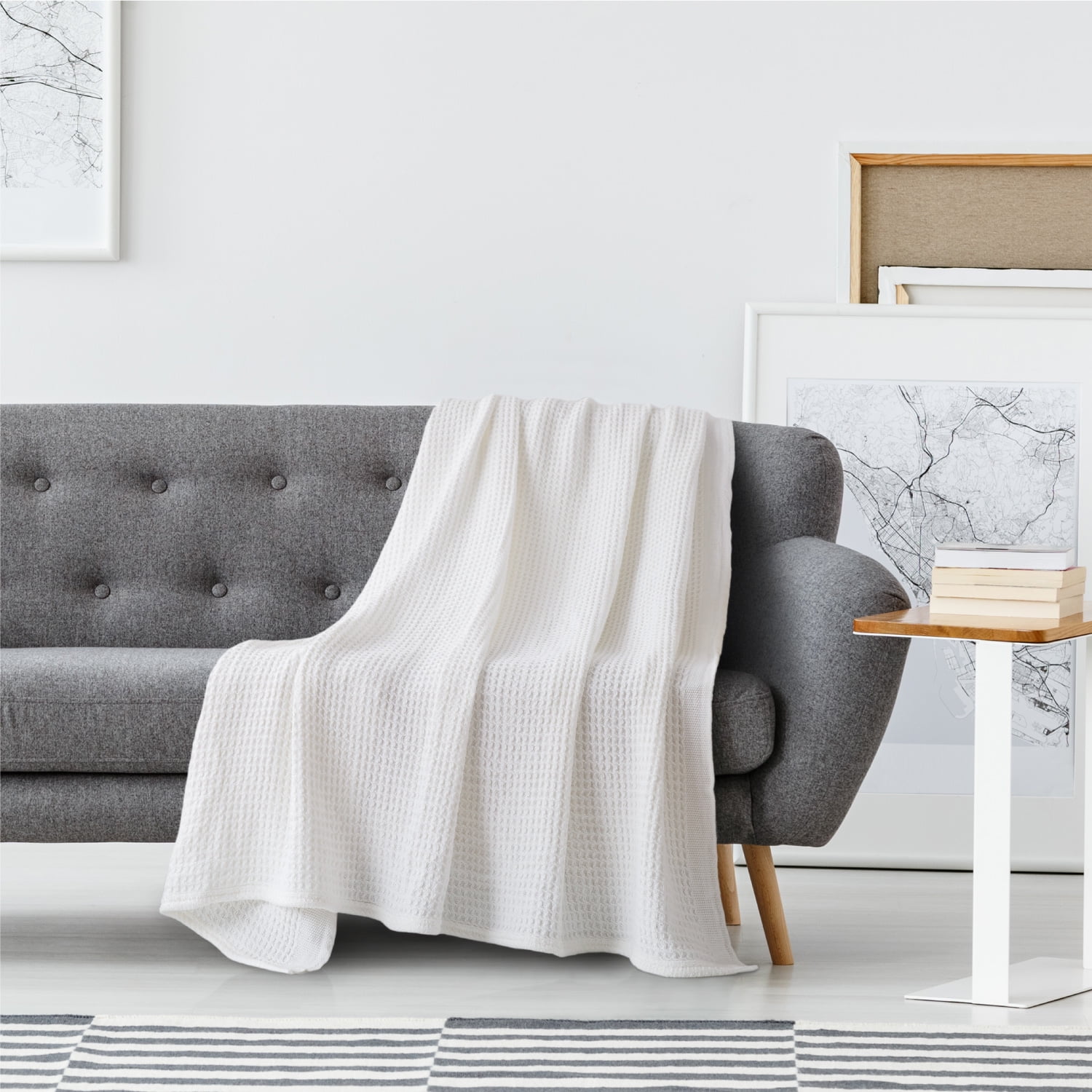 Bedsure 100 Cotton Thermal Blanket 405gsm Soft Bed Blanket King Waffle Weave Pattern For Home Decoration Perfect For Layering Any Bed For All Season 104 X 90 Walmart Com Walmart Com