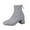 001 Silver, variant on Fanxing Boots Clearance 2025 Women's Biker Boots Lace up Combat Riding Military Boot Mid Calf Motorcycle Fashion Festival Boots Combat Riding Military Boots for Women