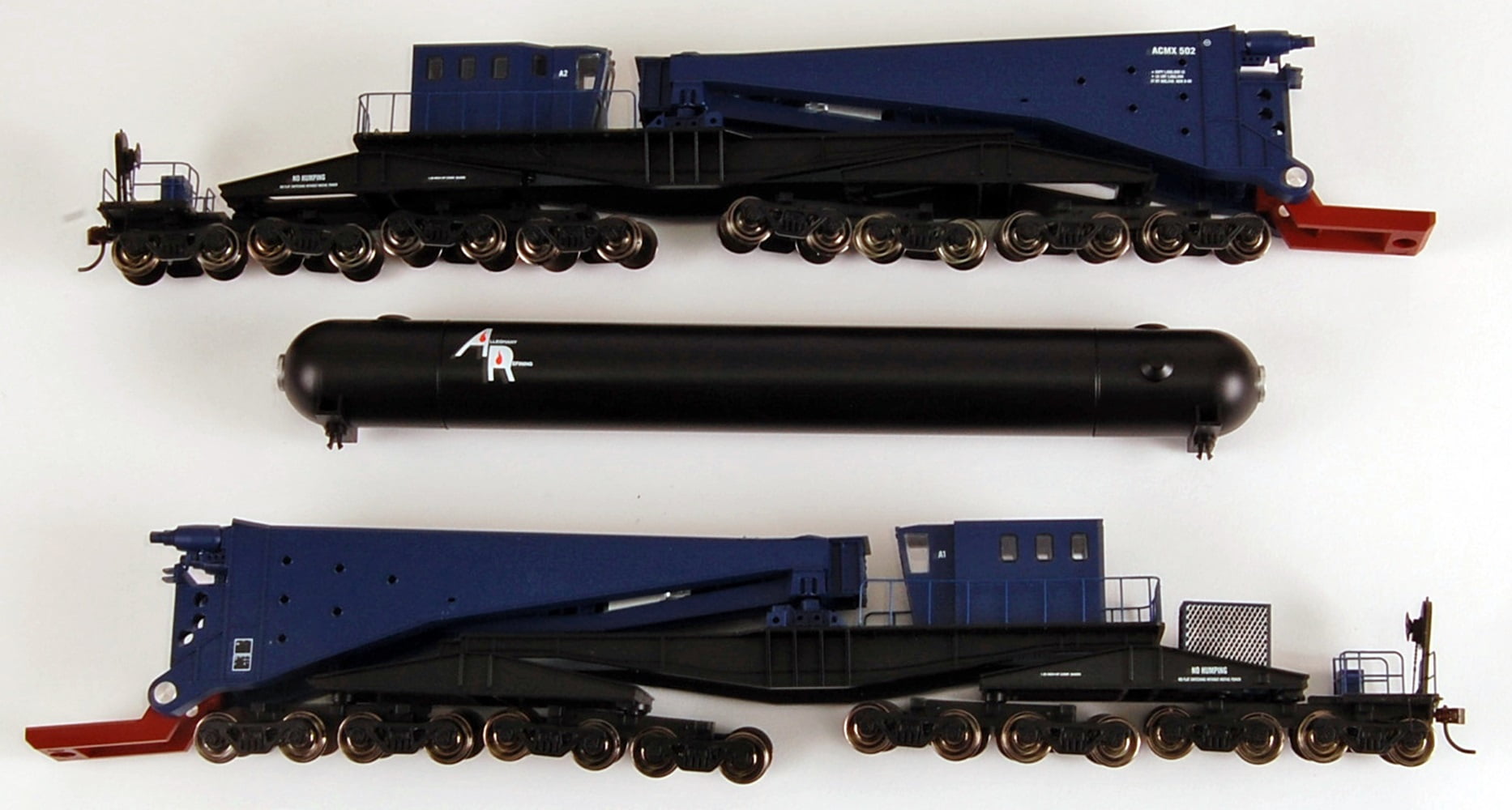 Bachmann HO Scale Train 380Ton Schnabel Transformer Rail Car Blue