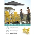 thumbnail image 2 of Wulful Tall Adirondack Chair Set w/ 2 Outdoor Barstools and Connecting Tray for Patio Umbrella, Yellow, 2 of 6