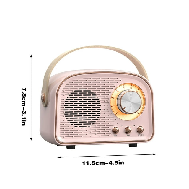 Rbaofujie Retro Bluetooth Speaker Mini Wireless Speaker with Riching Bass In Clear Stereo Sound Portable Speaker Support FM, USB Drive, SD Card, AUX