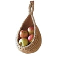 thumbnail image 3 of Hanging Fruit Basket For Kitchen-Bohemian Style Wall Hanging Basket-Hand-Woven Hanger Drop-Shaped Household Fruit, Vegetable, Potato And Onion Storage Basket, 3 of 11