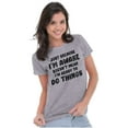 thumbnail image 5 of Funny I'm Awake But Not Ready Joke Womens Slim Fit Graphic Tee Brisco Brands M, 5 of 6