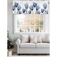 thumbnail image 3 of Blue Tulips Valances for Windows Flowers Minimalist Modern Art Kitchen Valance Curtain Rod Pocket Small Curtains for Cafe Bathroom Laundry Basement 42" x 18", 3 of 8