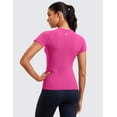 thumbnail image 2 of CRZ YOGA Seamless Workout Tops for Women Short Sleeve Athletic Tees Breathable, 2 of 6