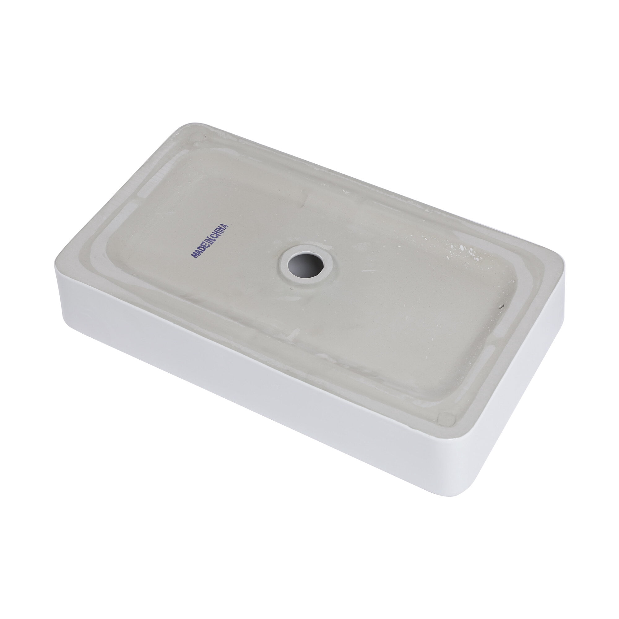 Vanity With Sink, 24"x14" White Ceramic Rectangular Vessel Bathroom Sink, White Bathroom Vanity,Ceramic Single Sink Vanity, Bath & Faucets Bathroom Vanities